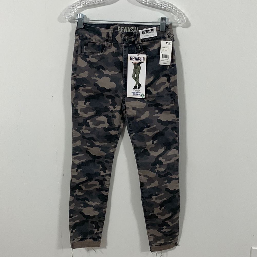 Rewash Camo Skinny High Rise jeans NWT W26 L27 3R Orig $49